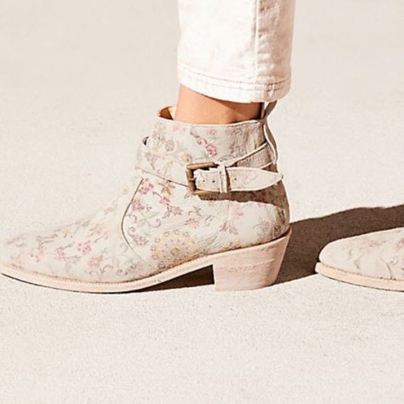 Free People Shoes - Free People Suede Caldera Western Floral Booties